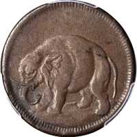 Undated (ca. 1694) London Elephant Token. Hodder 2-D, W-12060. LON DON. EF-40 (PCGS).