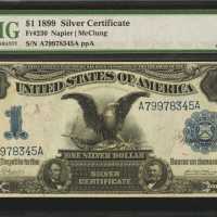 Fr. 230. 1899 $1 Silver Certificate. PMG Choice Uncirculated 63.