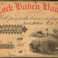Lock Haven, Pennsylvania. Lock Haven Bank. February 22, 1862. $10. Very Fine.