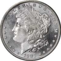 1881-S Morgan Silver Dollar. MS-66 (PCGS).
