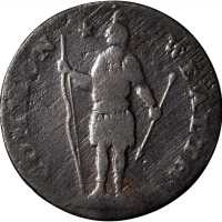 1788 Massachusetts Cent. Ryder 12-M, W-6350.Rarity-4-. Period after MASSACHUSETTS. Good-6.