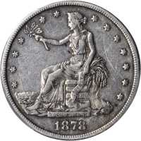1878-S Trade Dollar. VF Details--Scratch (PCGS).