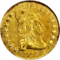 1799 Capped Bust Right Eagle. BD-10, Taraszka-22. Rarity-3. Large Obverse Stars. Genuine--Altered Su