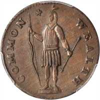 1788 Massachusetts Cent. Ryder 1-D, W-6190. Rarity-3-. Period after MASSACHUSETTS. AU-55 (PCGS).