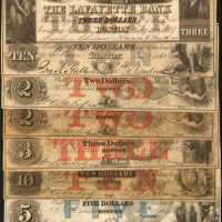 Lot of (9) Obsolete Banknotes from Massachusetts. Very Fine to About Uncirculated.