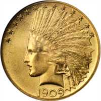 1909 Indian Eagle. MS-63 (NGC).