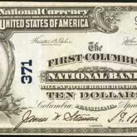Columbia, Pennsylvania. $10 1902 Plain Back. Fr. 632. The First NB. Charter #371. Very Fine.