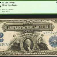 Fr. 258. 1899 $2 Silver Certificate. PCGS Choice About New 55.