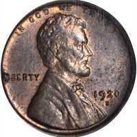1920-S Lincoln Cent. MS-63 RB (ANACS).