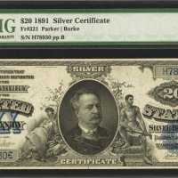 Fr. 321. 1891 $20 Silver Certificate. PMG Extremely Fine 40.
