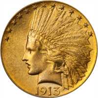 1913 Indian Eagle. MS-62 (PCGS).