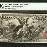 Fr. 268. 1896 $5 Silver Certificate. PMG Choice Very Fine 35.