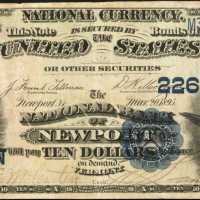 Newport, Vermont. $10 1882 Date Back. Fr. 542. The NB. Charter #2263. Very Fine.