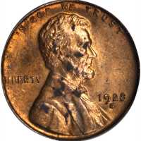 1928-S Lincoln Cent. MS-64 RD (PCGS).