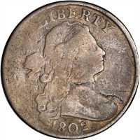 1802 Draped Bust Cent. S-234. Rarity-3. Noyes Die State A. Good-6 Planchet Flaw.