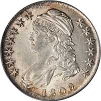 1809 Capped Bust Half Dollar. O-111a. Rarity-2. IIII Edge. MS-61 (PCGS).