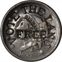 1848 Martin Van Buren. DeWitt-MVB 1848-3. Copper. 28.2 mm. Very Fine.