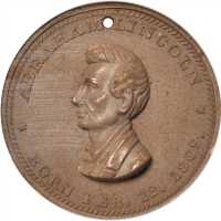 1860 Abraham Lincoln. DeWitt-AL 1860-46. Composition. 27 mm. MS-65 (NGC).