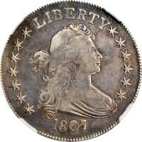 1807 Draped Bust Half Dollar. O-101, T-7. Rarity-5. VF Details--Improperly Cleaned (NGC).