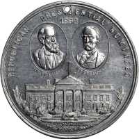 Group of six different medals for the Benjamin Harrison campaign of 1892.