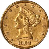 1888 Liberty Head Eagle. AU-55 (PCGS).