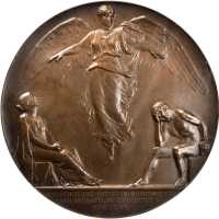 1898 National Conference of Charities and Correction Medal. Bronze. 76 mm. By Victor David Brenner. 