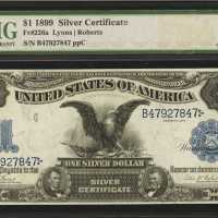 Fr. 226a. 1899 $1 Silver Certificate. PMG Choice About Uncirculated 58.