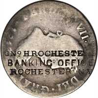 New York--Rochester. JNO. H. ROCHESTENS / BANKING OFFICE / ROCHESTER N.Y. on an 1813 Mexico City 2 r