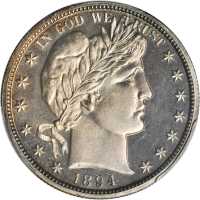 1894 Barber Half Dollar. Proof-64 (PCGS).