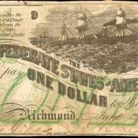 T-45. Confederate Currency. 1862 $1. Very Fine.