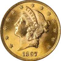 1897 Liberty Head Double Eagle. MS-63 (PCGS). CAC.