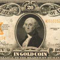 Fr. 1187. 1922 $20 Gold Certificate. Very Fine.