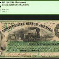 T-3. Confederate Currency. 1861 $100. PCGS Very Fine 25.