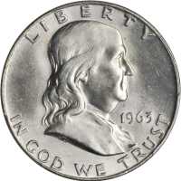 1963-D Franklin Half Dollar. MS-65 FBL (PCGS).