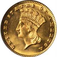 1870 Gold Dollar. MS-64 (PCGS). CAC.