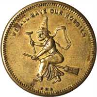 New York--New York. 1860 George H. Lovett. Miller-NY 491B. Brass. 28 mm. MS-60.