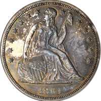 1864 Liberty Seated Silver Dollar. Proof-63 (ANACS). OH.