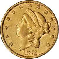 1876-CC Liberty Head Double Eagle. EF-45 (PCGS).