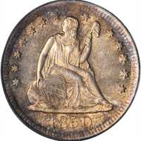 1850-O Liberty Seated Quarter. Briggs 1-B. MS-63 (PCGS). CAC.
