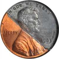 1983 Lincoln Cent--Partial Plating--MS-67 (NGC).