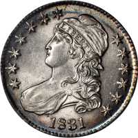 1831 Capped Bust Half Dollar. O-119. Rarity-3. MS-62 (PCGS).