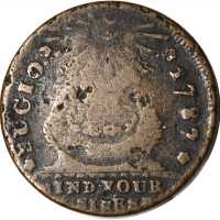 1787 Fugio Copper. Club Rays. Newman 3-D, W-6680. Rarity-3. Rounded Ends. VG-8 Environmental Damage.