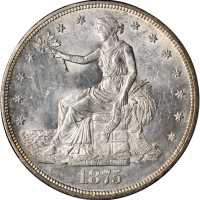 1875-CC Trade Dollar. Type I/I. MS-64 (NGC).