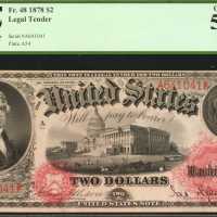 Fr. 48. 1878 $2 Legal Tender Note. PCGS Choice About New 58 PPQ.