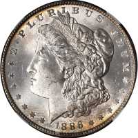 1886 Morgan Silver Dollar. MS-65 (NGC).