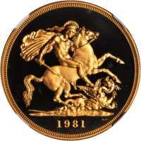 1981年5英镑金币。