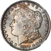 1878-CC Morgan Silver Dollar. MS-64 (NGC). CAC.
