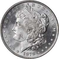 1878 Morgan Silver Dollar. 8 Tailfeathers. VAM-6. MS-64+ (PCGS).