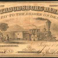 Stroudsburg, Pennsylvania. Stroudsburg Bank. June 1, 1861. $2. Fine. With Corresponding Spurious Not
