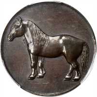 天津造币厂十文型骏马代用币 PCGS MS 63
